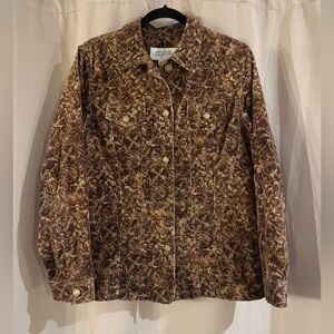 Jones New York Country  Brown Textured Jean Jacket